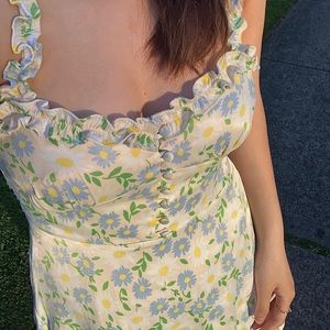 Zara silky floral dress